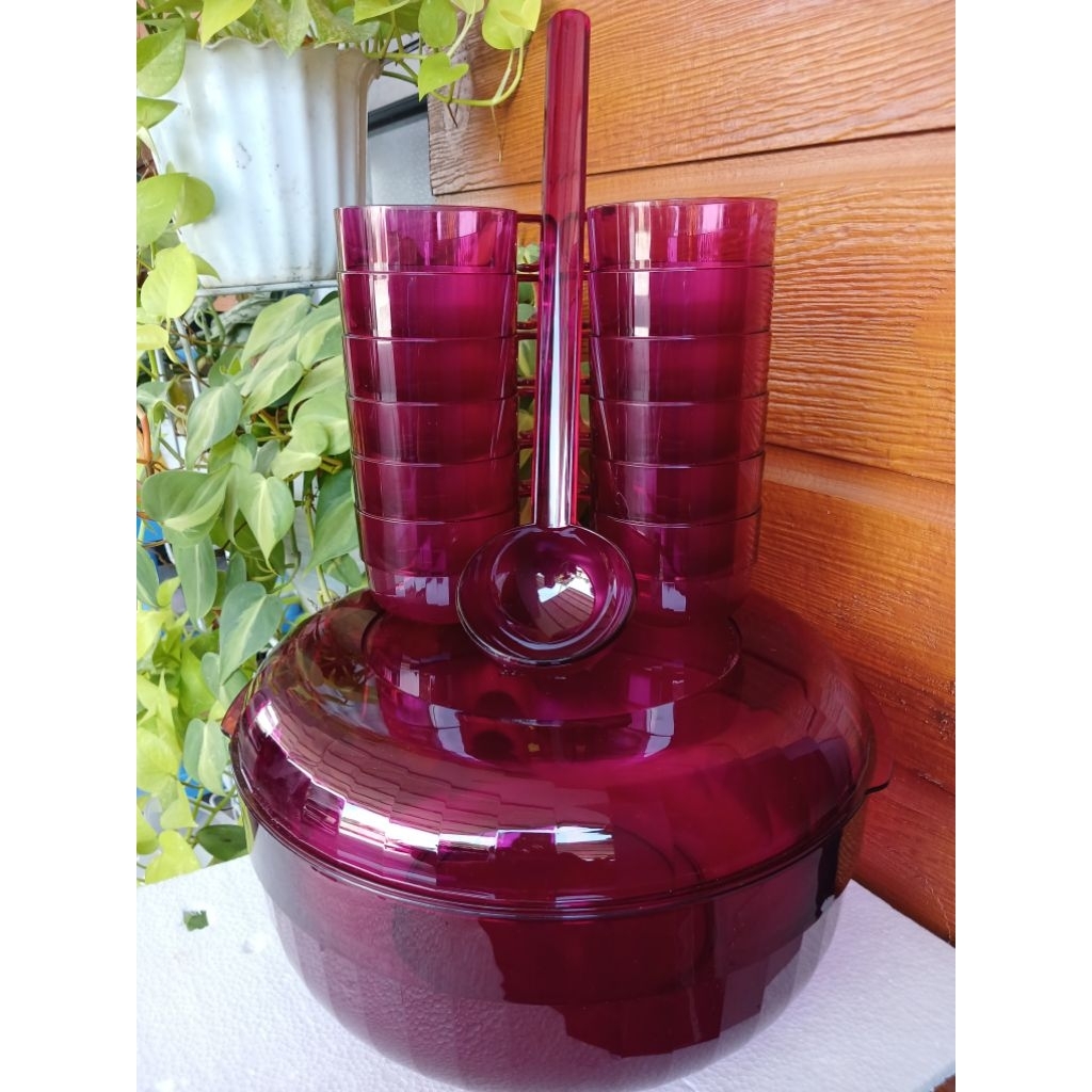 Watercolor set tupperware Magenta / WTC tupperware Magenta / Wadah es buah tupperware