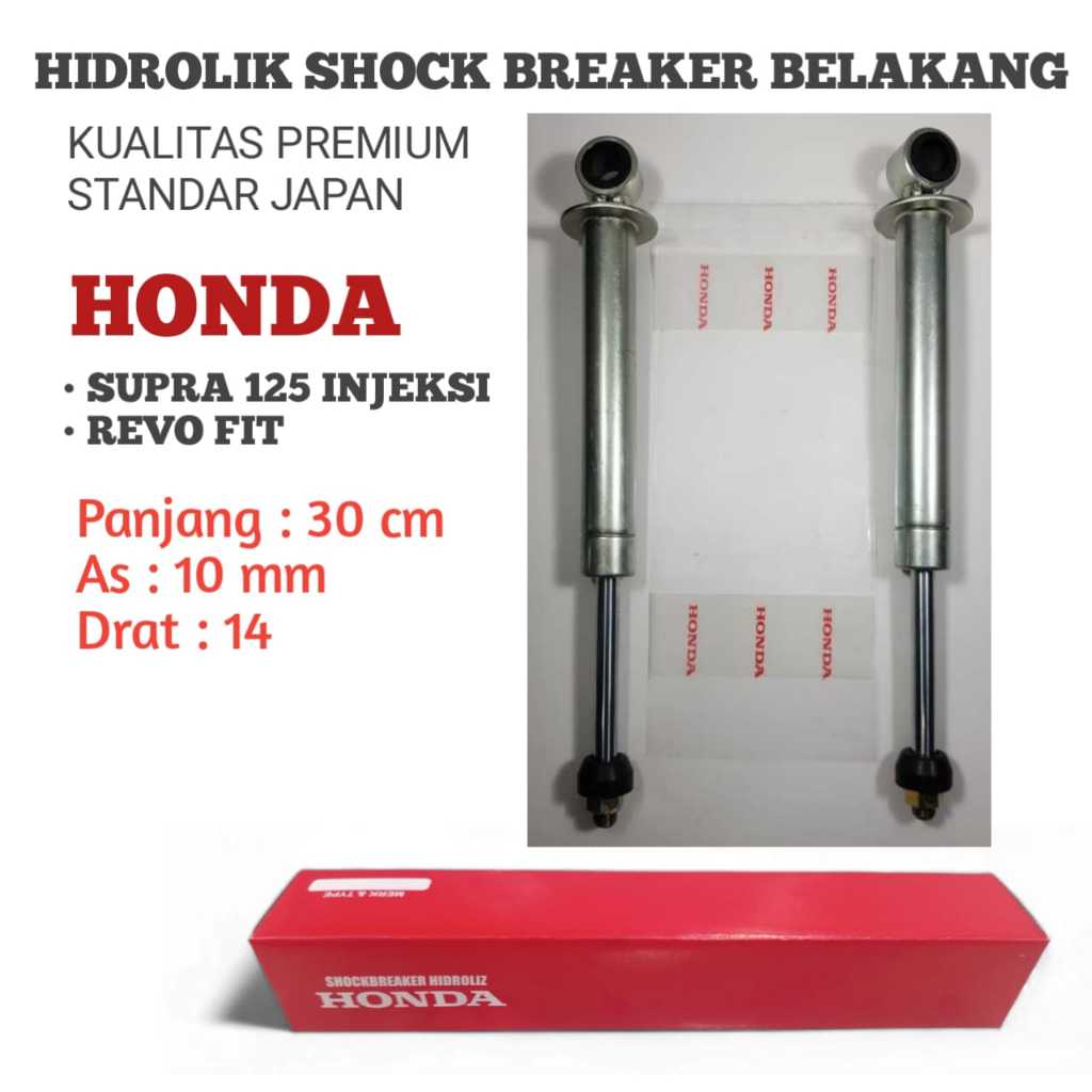 HIDROLIK SHOCK BREAKER BELAKANG  SUPRA 125 INJEKSI / REVO FIT KUALITAS PREMIUM STANDART JAPAN Panjan