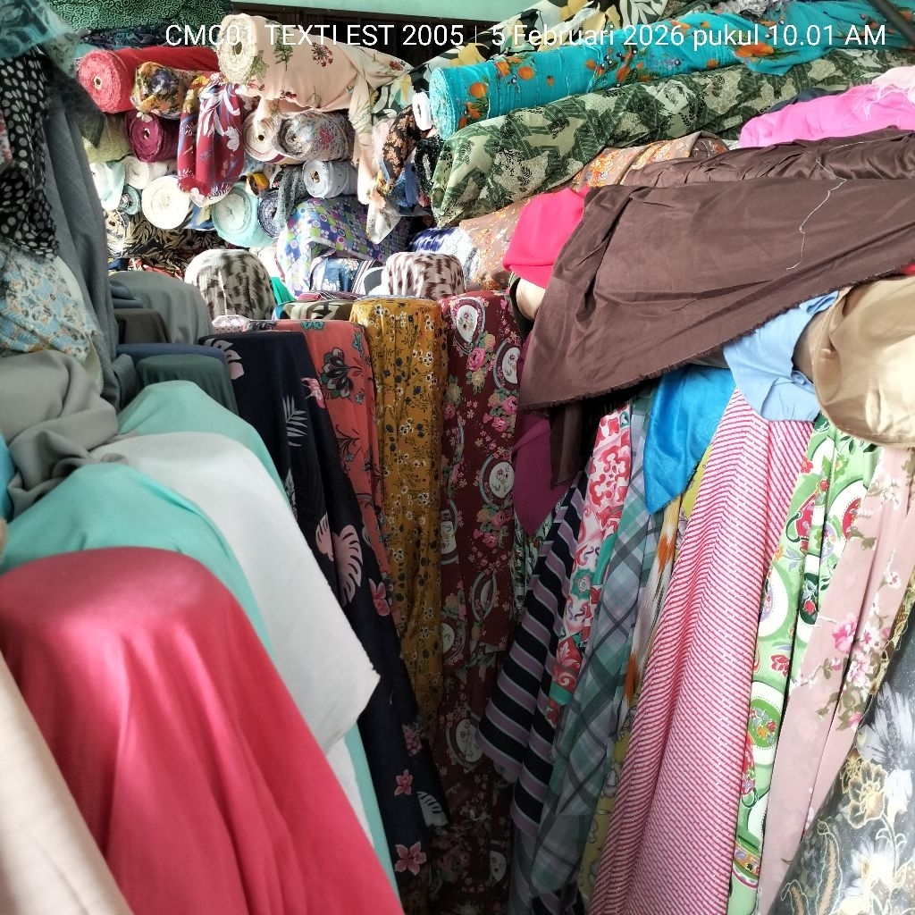 HARGA/0,5 M | BAHAN WOLLYCREPE PREMIUM | KAIN WOLLYCREPE PREMIUM GRADE A | KAIN CREPE MOTIF BUNGA