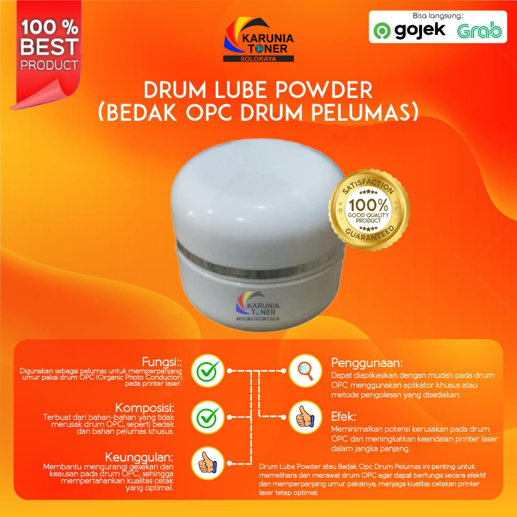 Drum Lube Powder Bedak Opc Drum Pelumas Opc Drum