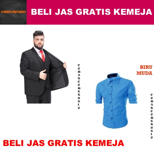 BELI JAS GRATIS KEMEJA 10XL 9XL 8XL 7XL 6XL 5XL 4XL 3XL XXL XL L M S XS JAS HITAM SIZE JUMBO / JAS P
