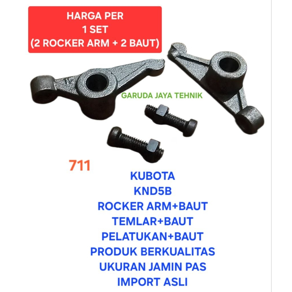 Knd5b Temlar timlar baut pelatukan rocker arm with adjusting KUBOTA KND5B KND 5B Produk berkualitas 