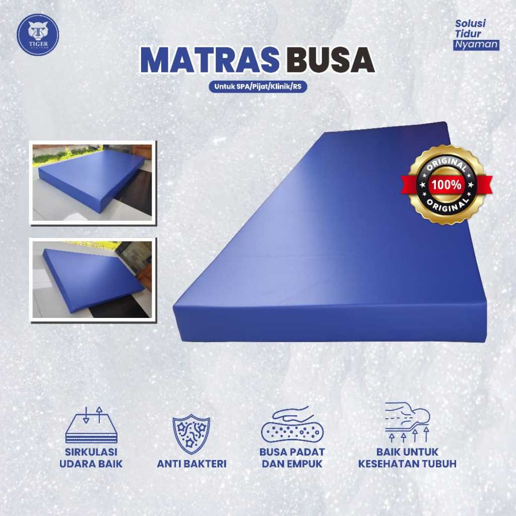 Tiger Jaya Matras Serbaguna Ukuran 200 x 100 x 10 cm Busa Hitam Density 27 Empuk Anti-Air Garansi 15