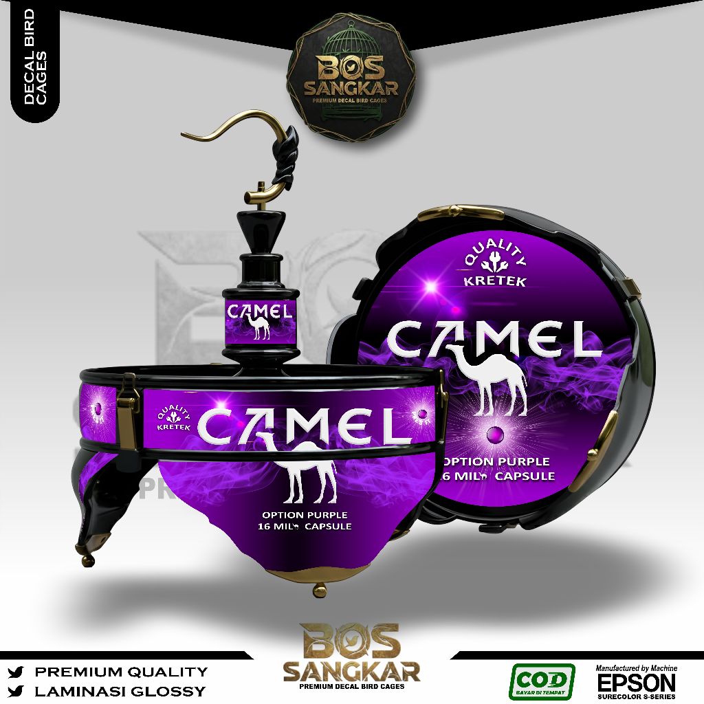 STIKER DECAL SANGKAR BURUNG BUNDAR LINGKARAN LOVE BIRD HELOPET BATMAN CUSTOM CAMEL BS5