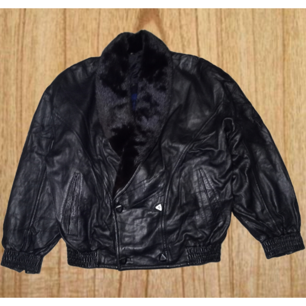 JAKET KULIT DOMBA ASLI KERAH BULU