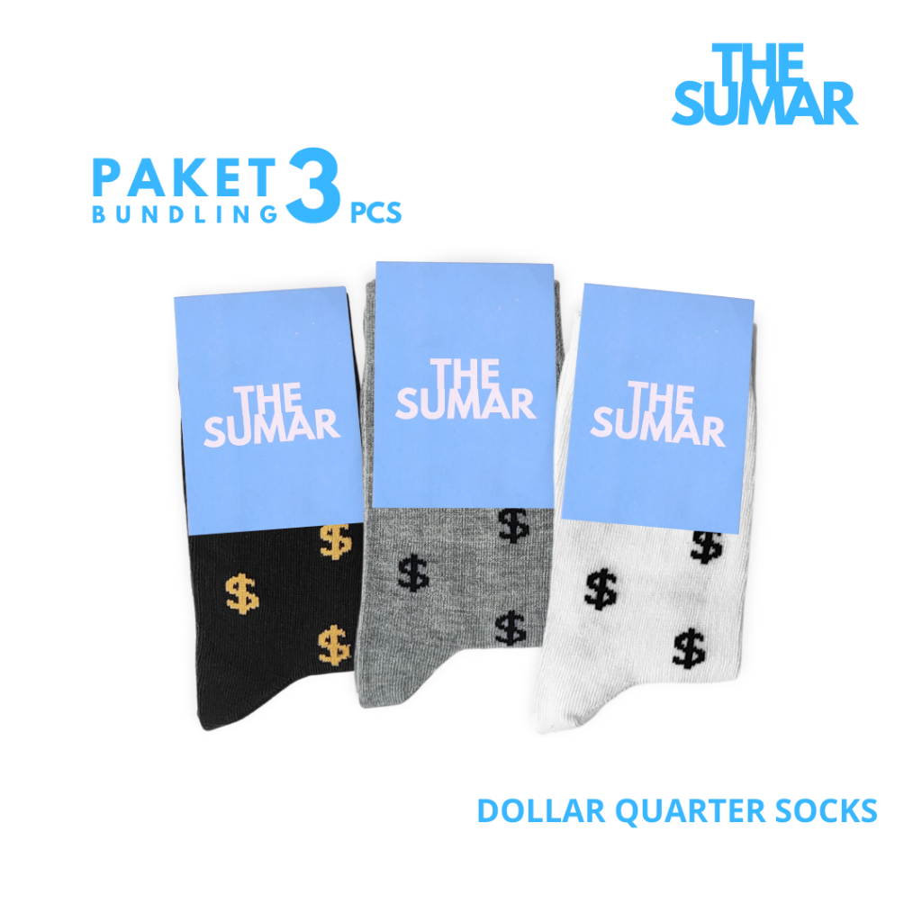 THE SUMAR Paket 3 Pasang Kaos Kaki Quarter Dollar Series