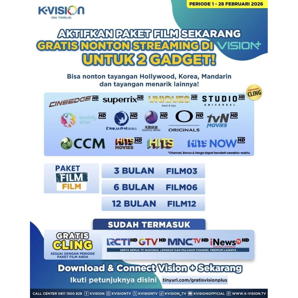 Voucher Paket FILM K-Vision 360 Hari