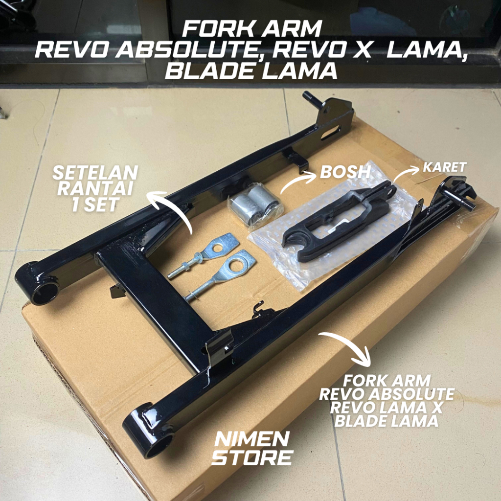 FORK ARM SWING ARM REVO ABSOLUTE REVO X LAMA BLADE LAMA DD LENGKAP HITAM