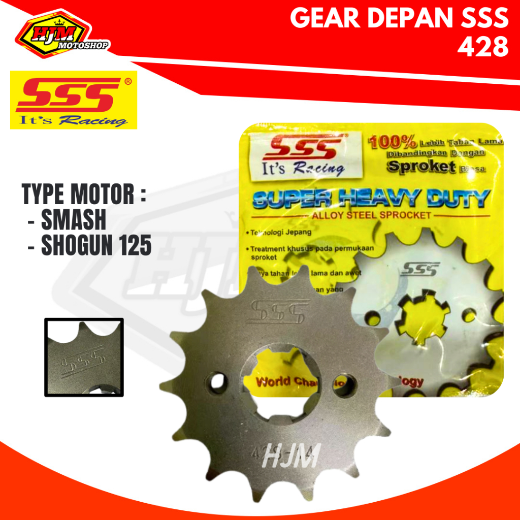 Gear Depan SSS 428 Smash / Shogun 125 Sp