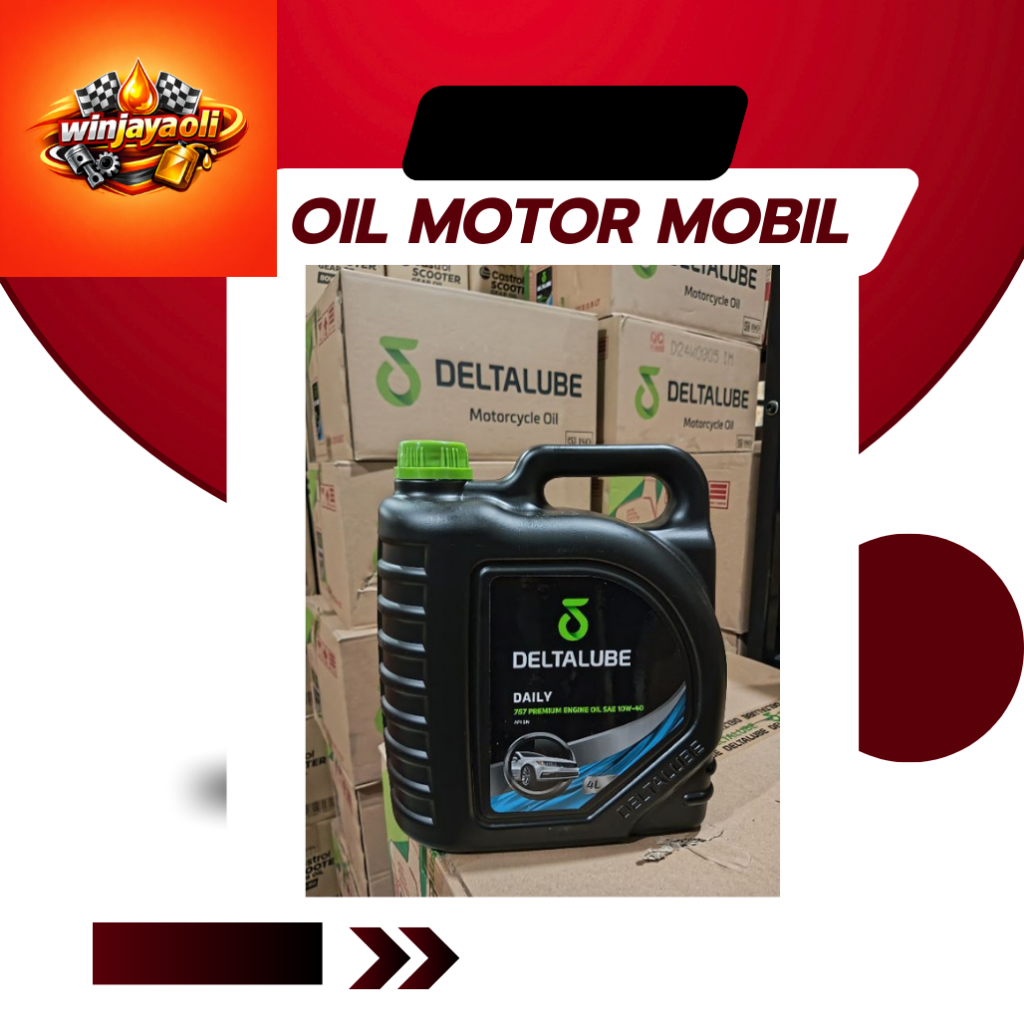 Oli Mobil Deltalube 757 Premium SAE 10W-40 API SN 4 Liter | Pelumas Mesin Mobil Bensin