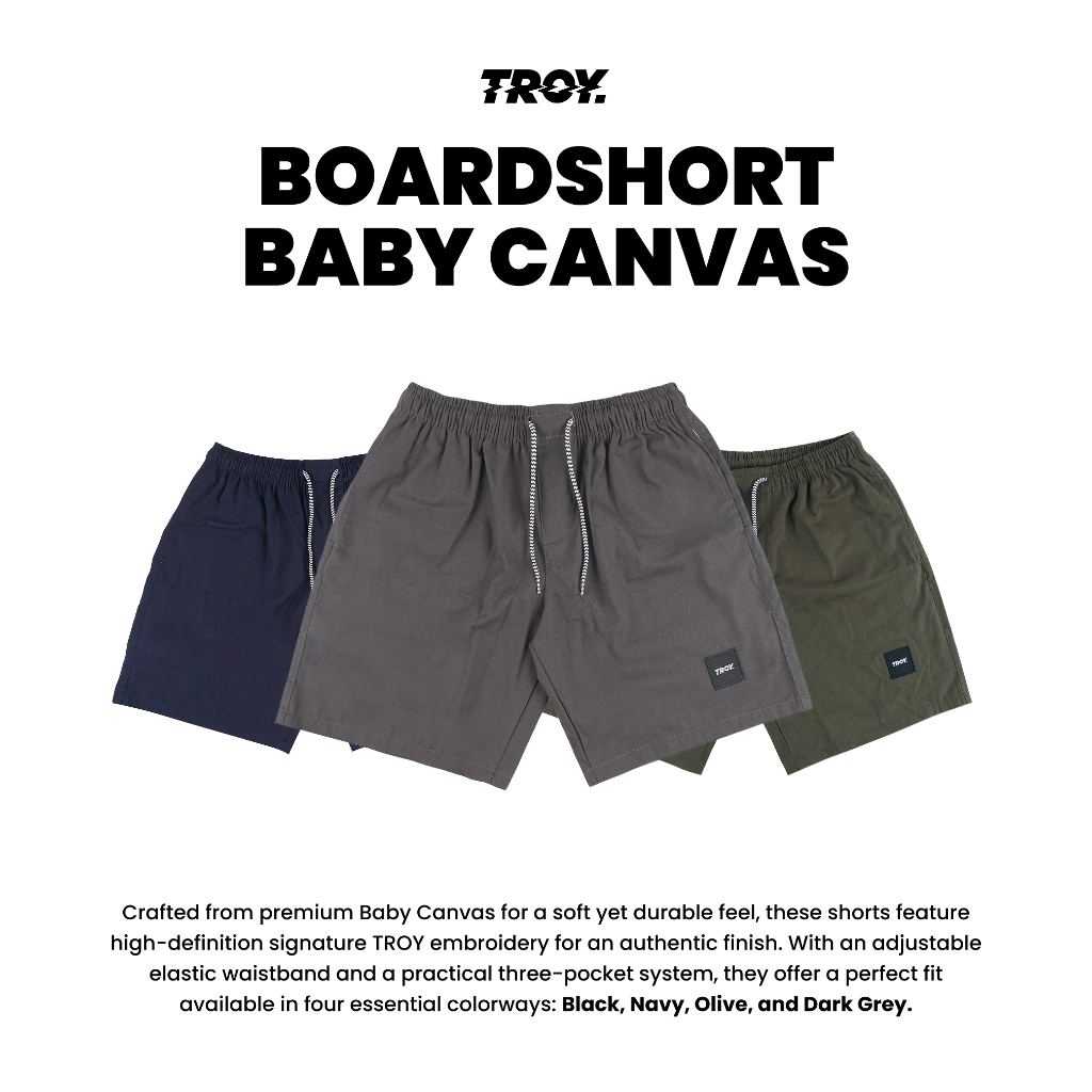 Troy Company Boardshort Dark Grey Memora - Celana Pendek Abu Gelap BBC 3311