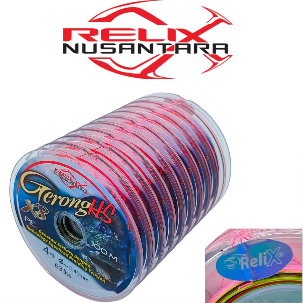 [BB] Senar PE Gerong HS X8 100 Meter PE Relix Nusantara Diskon Sale
