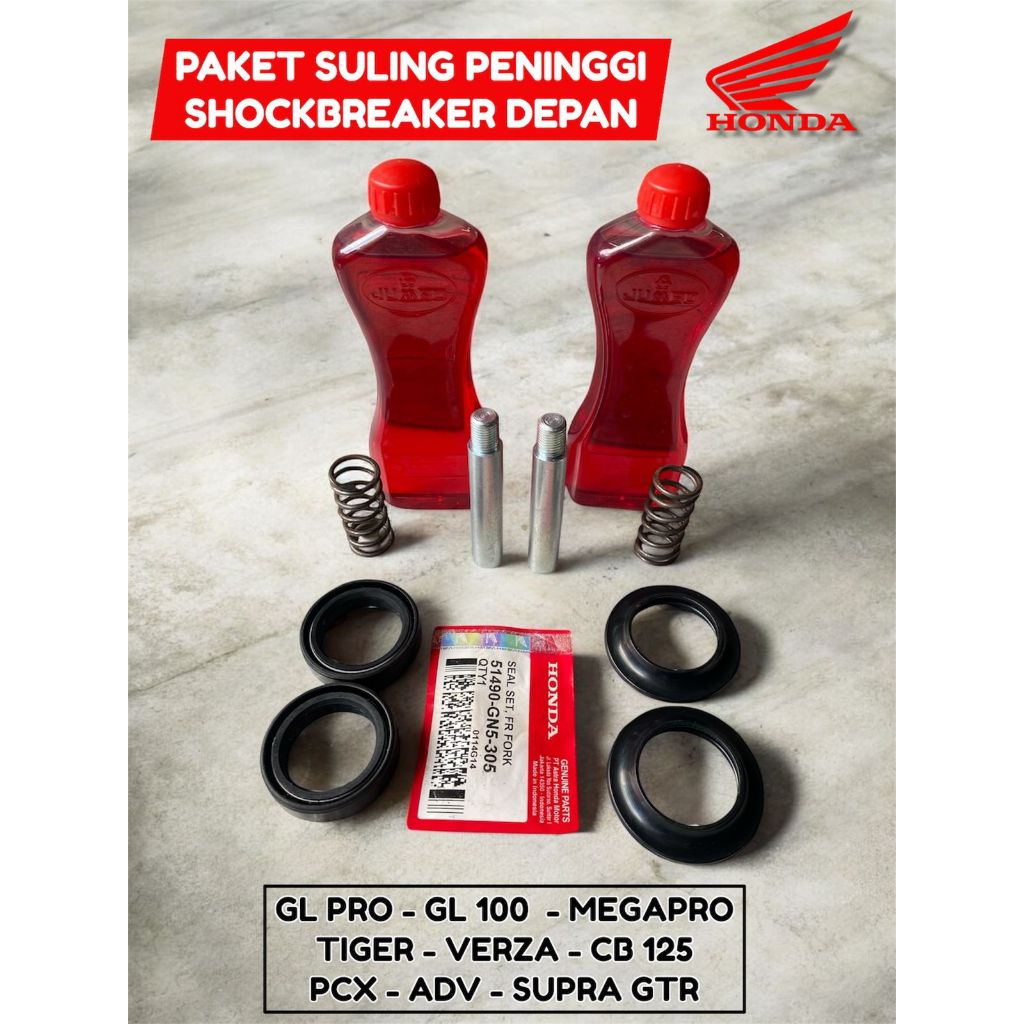 PAKET SULING PENINGGI SHOCKBREAKER DEPAN HONDA  | GL PRO GL100 TIGER MEGAPRO CB125 VERZA SUPRA GTR P