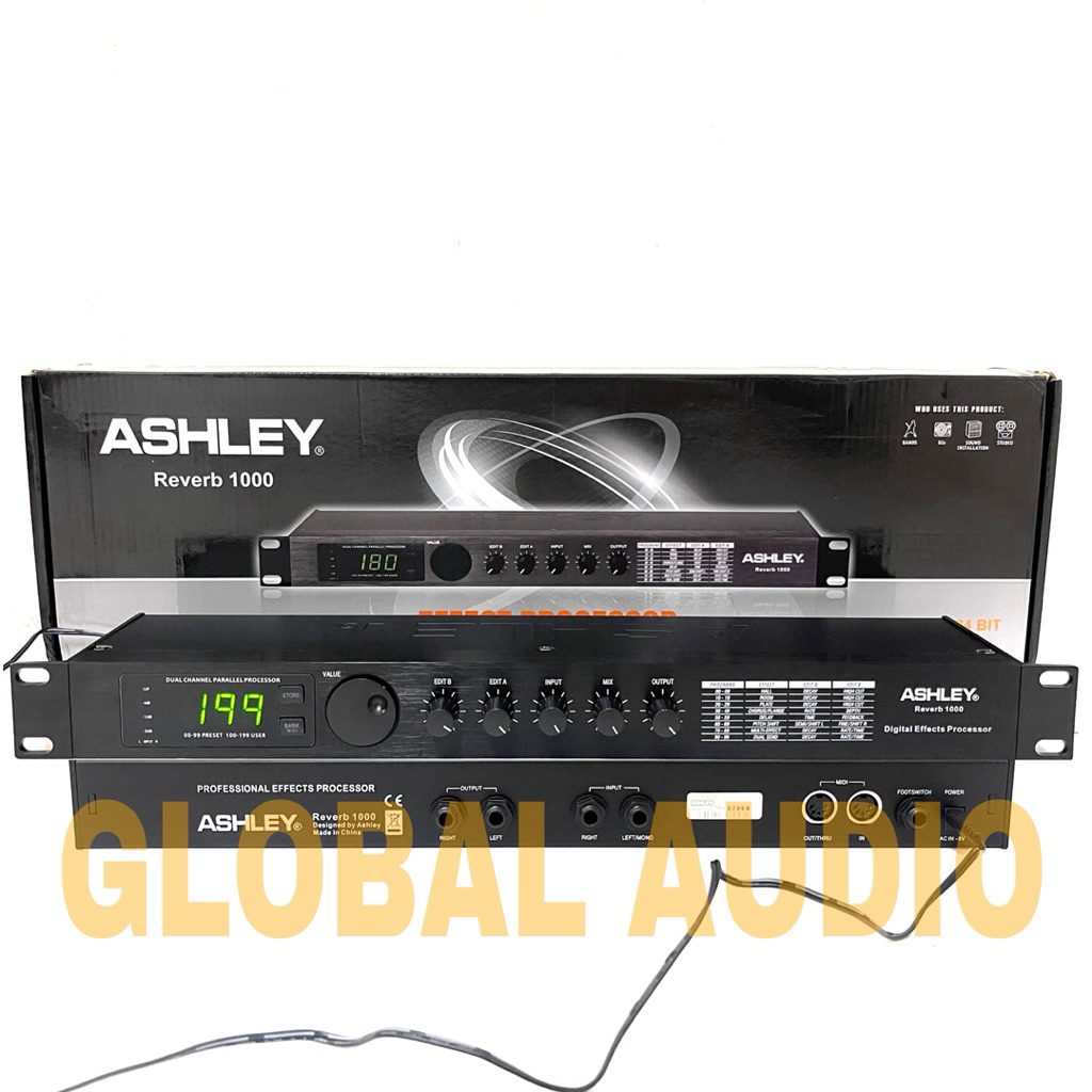 Efek Vocal Ashley Reverb 1000 Original Profesional Digital Effect Processor Reverb1000 Bagus Murah (