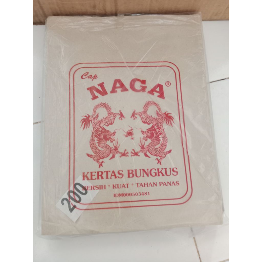 Kertas minyak/kertas nasi coklat merk naga
