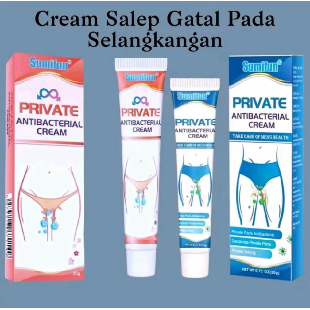 sumifun privat antibacterial cream salep gatal selangkangan eksim jamur pada pria dan wanita