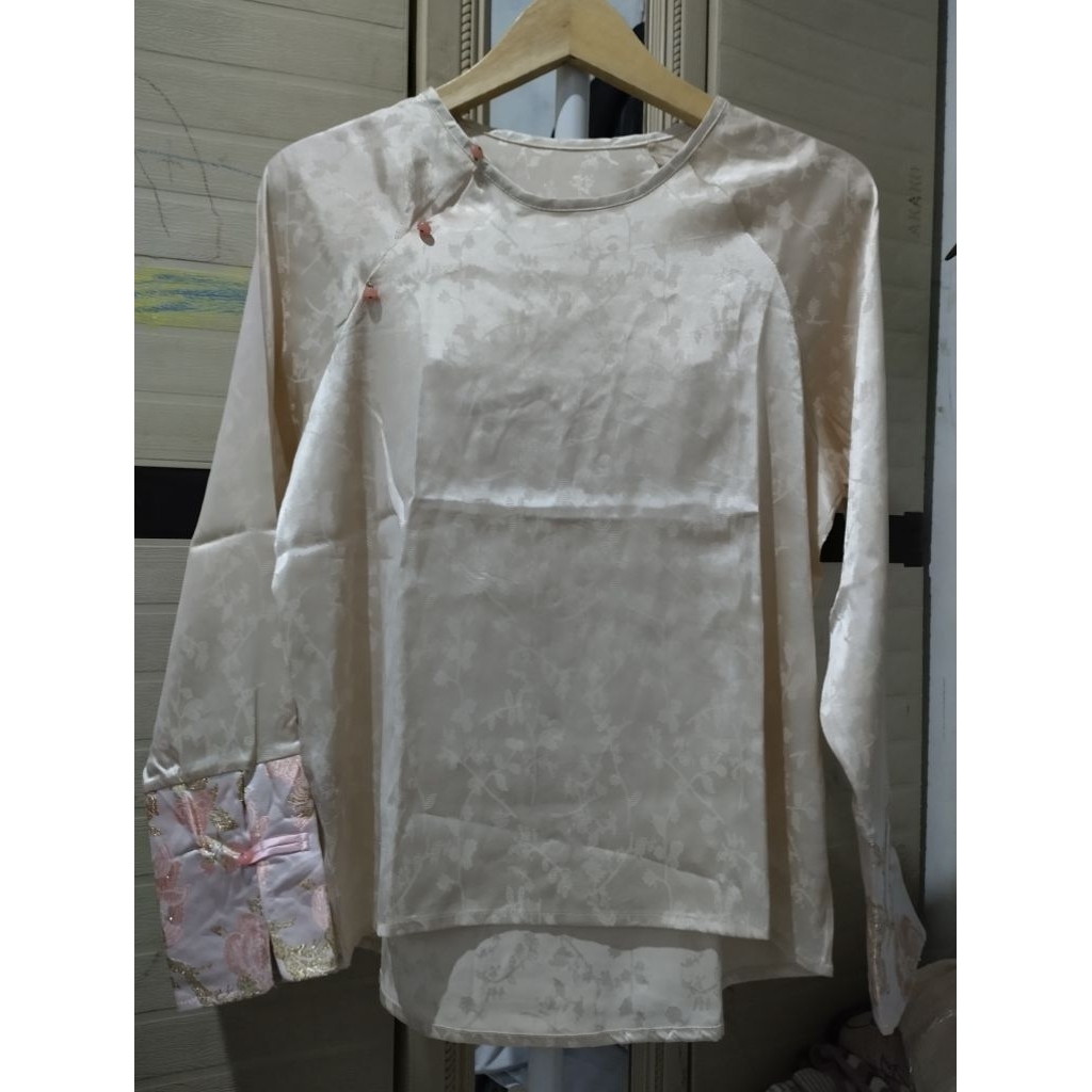 Atasan wanita cheongsam lengan panjang