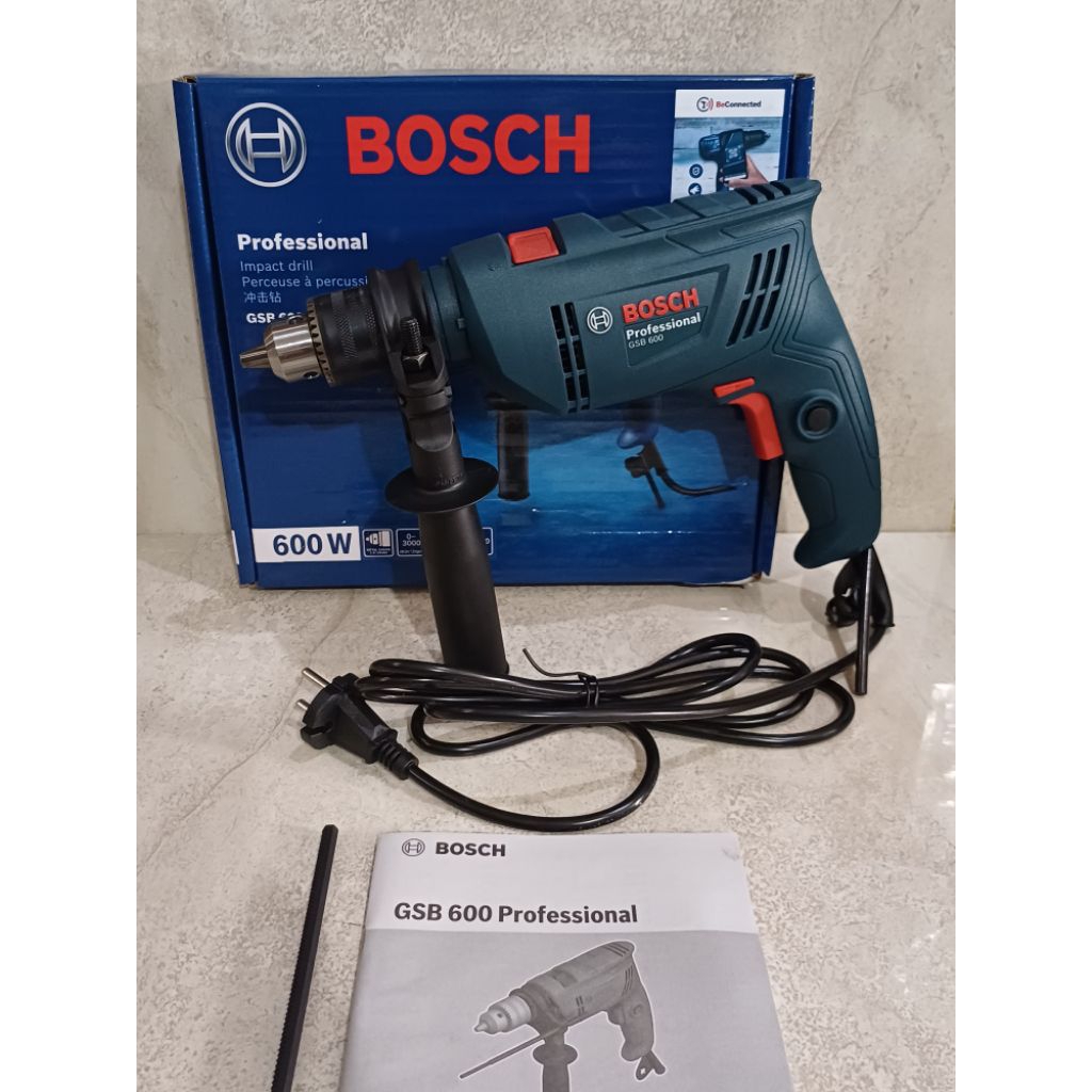 Bor Listrik Bosch GSB600 Ukuran 13mm Bor Drill Impact Bosch GSB600 Bolak Balik Variable Speed