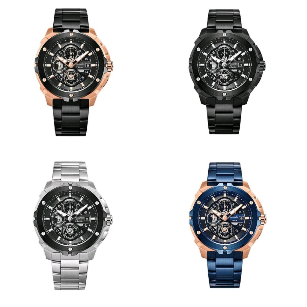 Jam Tangan Pria Alexandre Christie Chronograph AC6692 AC 6692 MC Men Original Stainless Steel