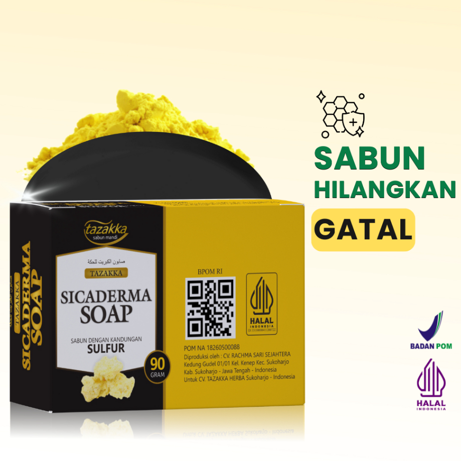 BPOM Sabun Sicaderma Shoap Sabun Gatal Skabies Bagus Untuk Mengobati Kudis Kurap Panu Gatal Kulit Sa