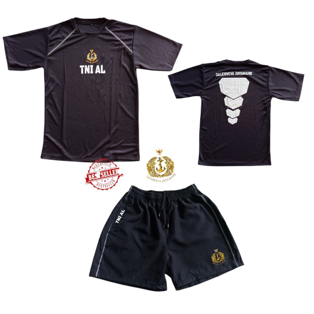 setelan olahraga pria TNI AL / kaos dan celana olahraga TNI AL / celana running TNI AL / kaos olahra