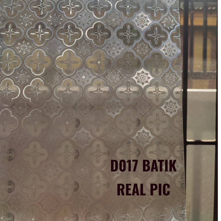 GM D017 BATIK SANBLAST STIKER KACA JENDELA 3D SANBLAST JENDELA STIKER KACA FILM STICKER SUNBLAST