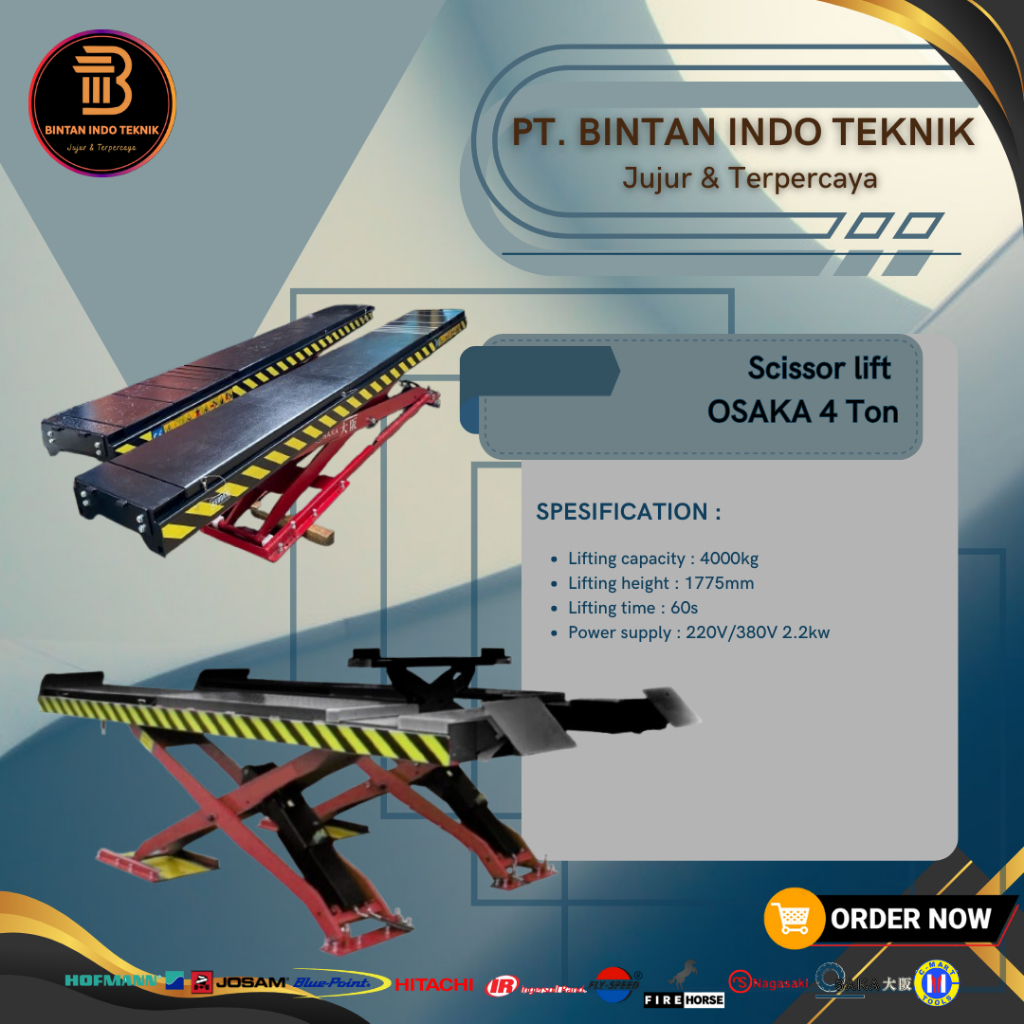 Scissor Car Lift Osaka 4000 Kg Hidrolic Car Lift