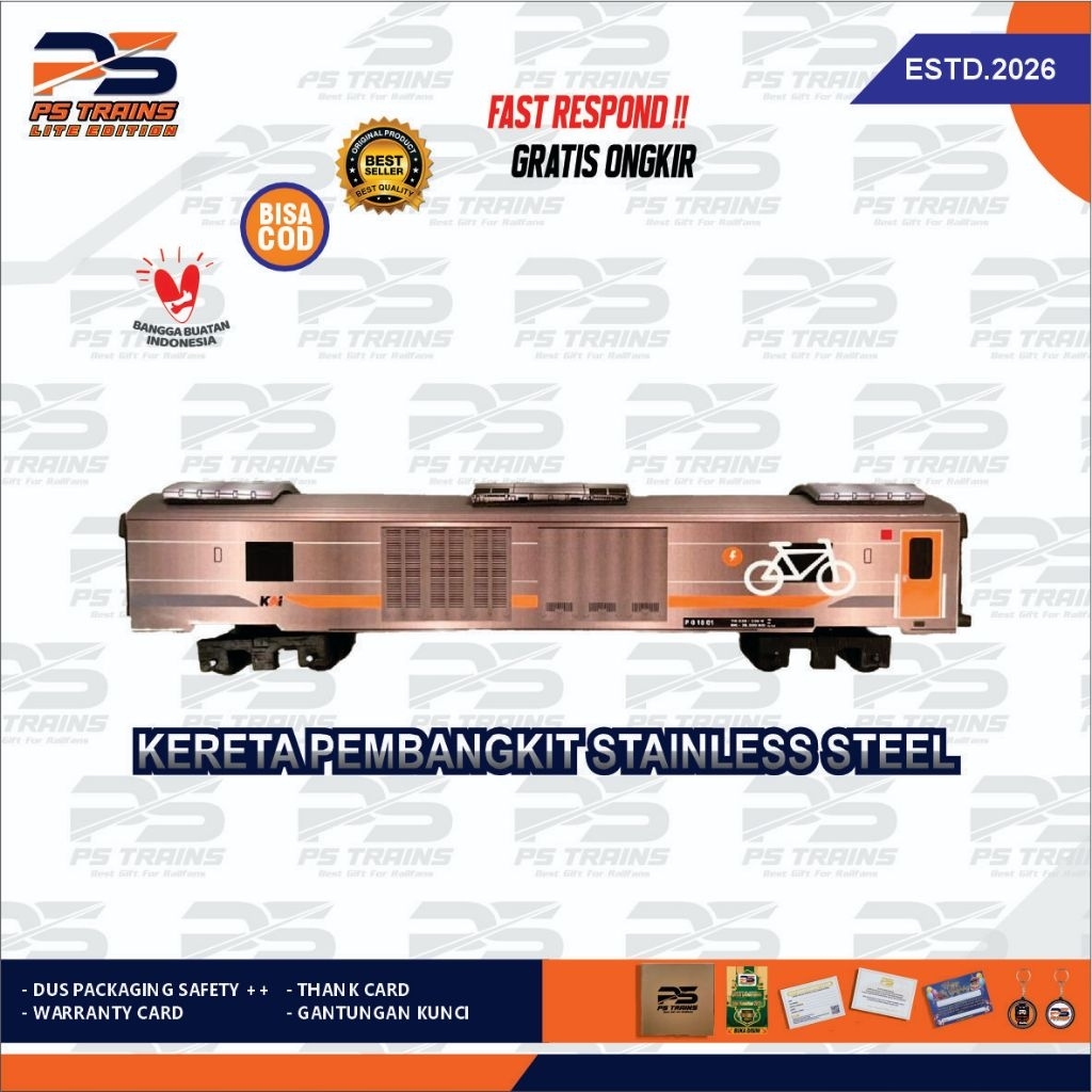 KERETA API INDONESIA SERI GERBONG PEMBANGKIT & CARGO Handmade by PSTRAINSLITE