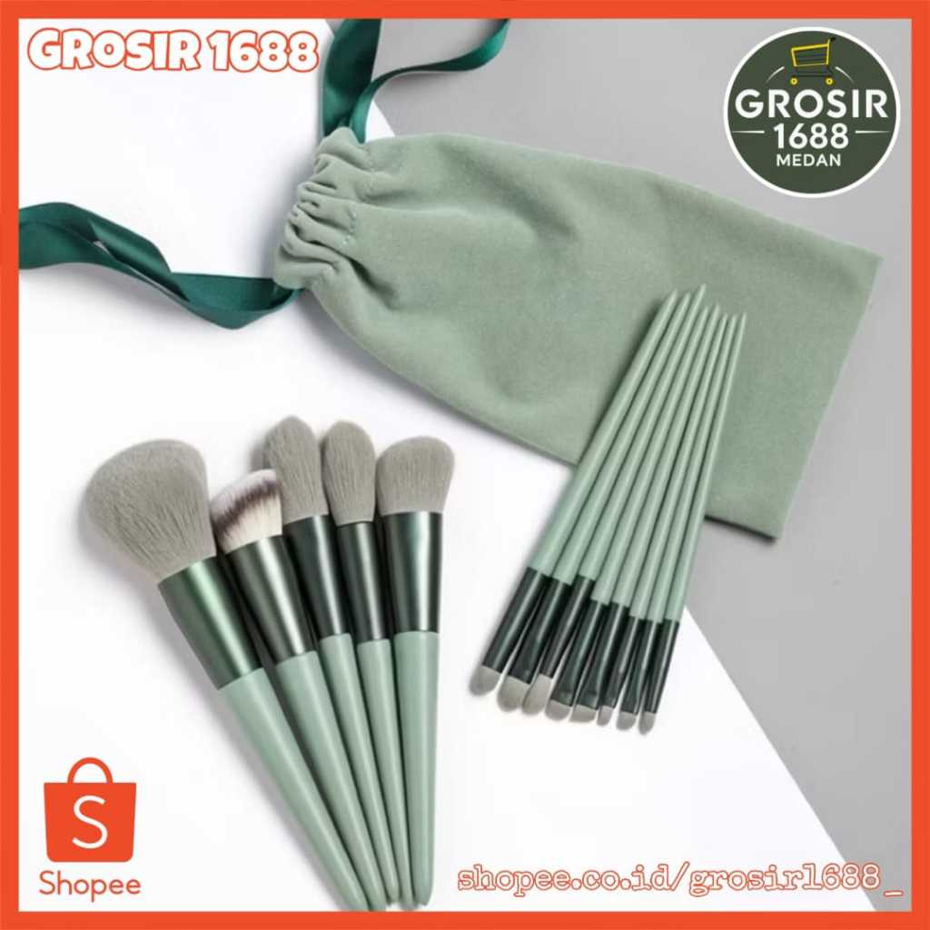 Grosir1688 - KUAS MAKE UP ISI 13 PCS / KUAS MAKE UP LUCU / ALAT KECANTIKAN