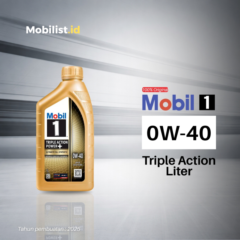 Oli Mobil 1 Triple Action 0W-40 - Liter