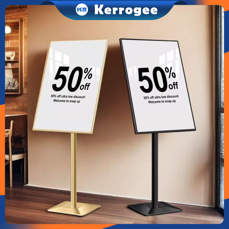 Standing Sign Frame A2 Akrilik Dapat Diputar Vertikal Horisontal Standing Menu Untuk Restoran Toko