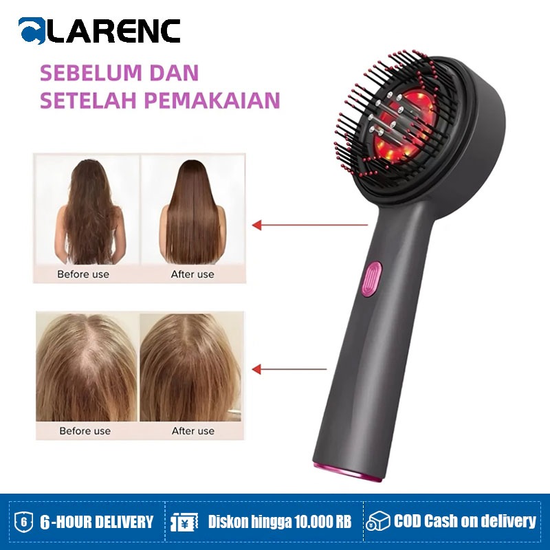Sisir Pijat Kepala Elektrik Dengan Terapi Led Merah