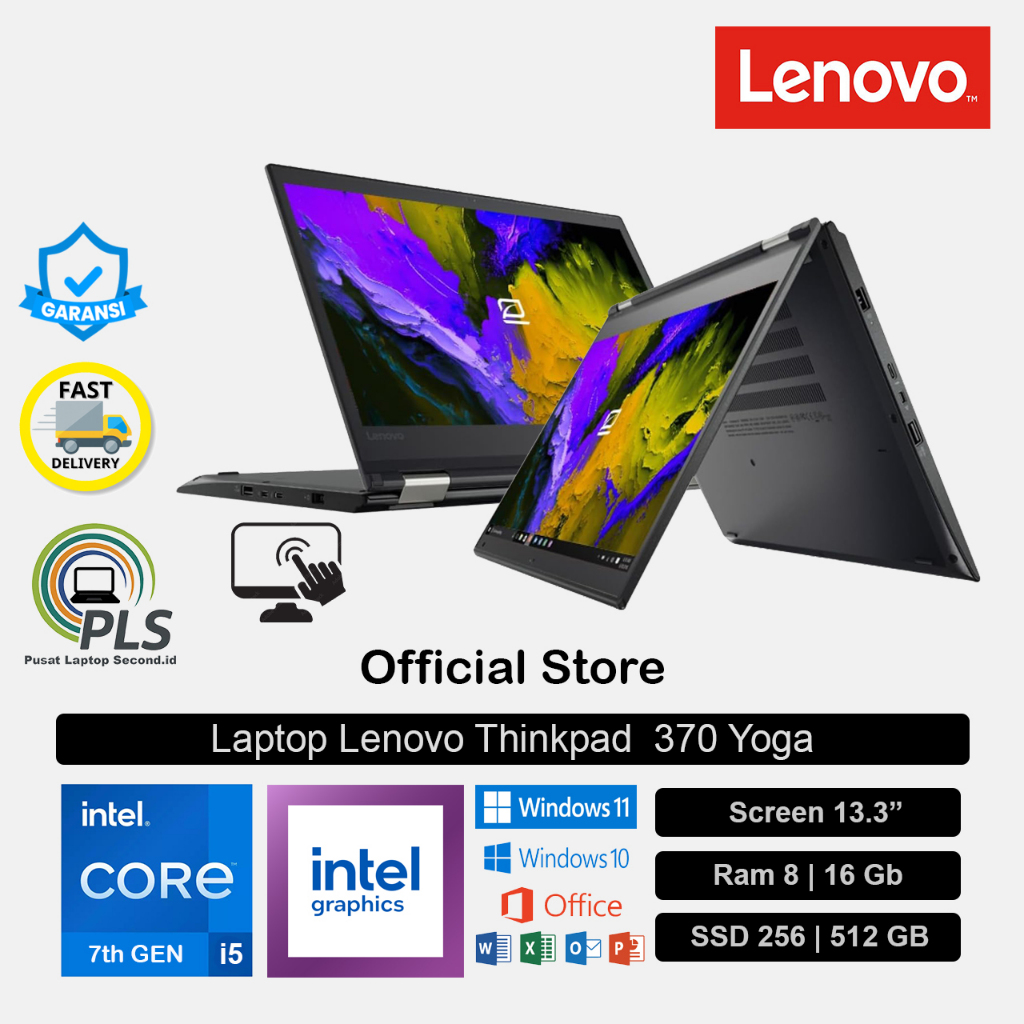Laptop Lenovo Thinkpad 370 Yoga TouchScreen 13.3" | Intel i5-7th | Ram 8 / 16GB | SSD 256 / 512GB B 