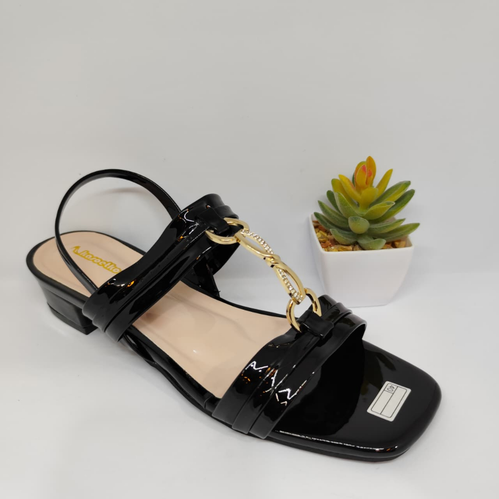 NewYordan Sandal Pesta Wanita Tali Belakang– Kasoetkoe ADH 443 Hitam | Chunky Heel | Elegant & Casua