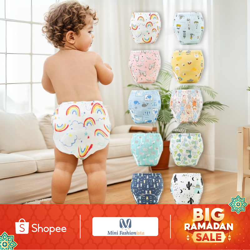 Training Pants Baby 6 Layer Celana Popok Bayi 6 Layer cuci ulang popok kain bayi clodi popok bayi c 