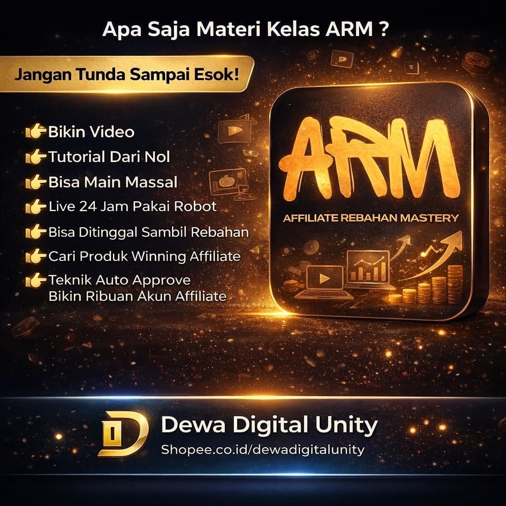 Lifetime Access AFFILIATE REBAHAN MASTERY Cuan Besar Tanpa Harus Kirim Barang