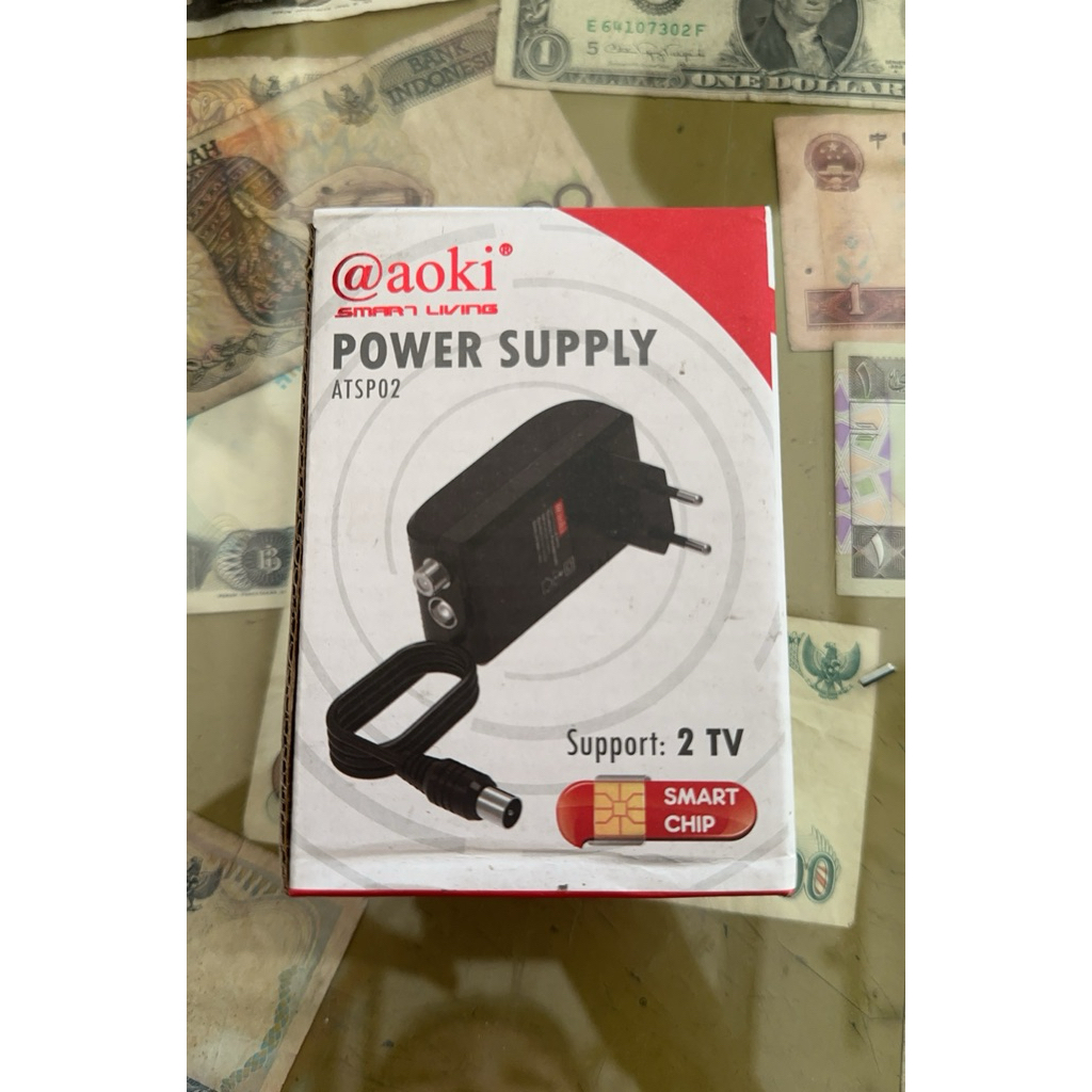 Aoki ATSP02 Booster Antena Penjernih TV Tabung Digital Outdoor BONUS Kabel TV 2 Meter