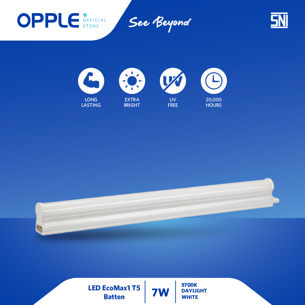 OPPLE Lampu LED T5 Batten EcoMax1 570mm 7W