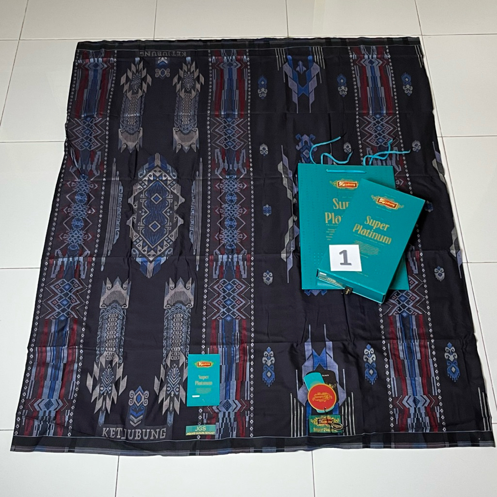 SARUNG KETJUBUNG SONGKET SUPER PLATINUM GOLD