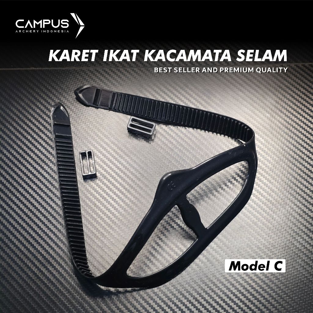 MASK STRAP SILICONE Model C Tali Karet Kacamata Selam Scuba Diving Snorkeling