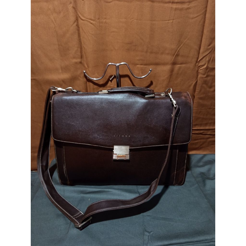 Tas Kerja Tas Laptop Litmus Kulit Asli second ori