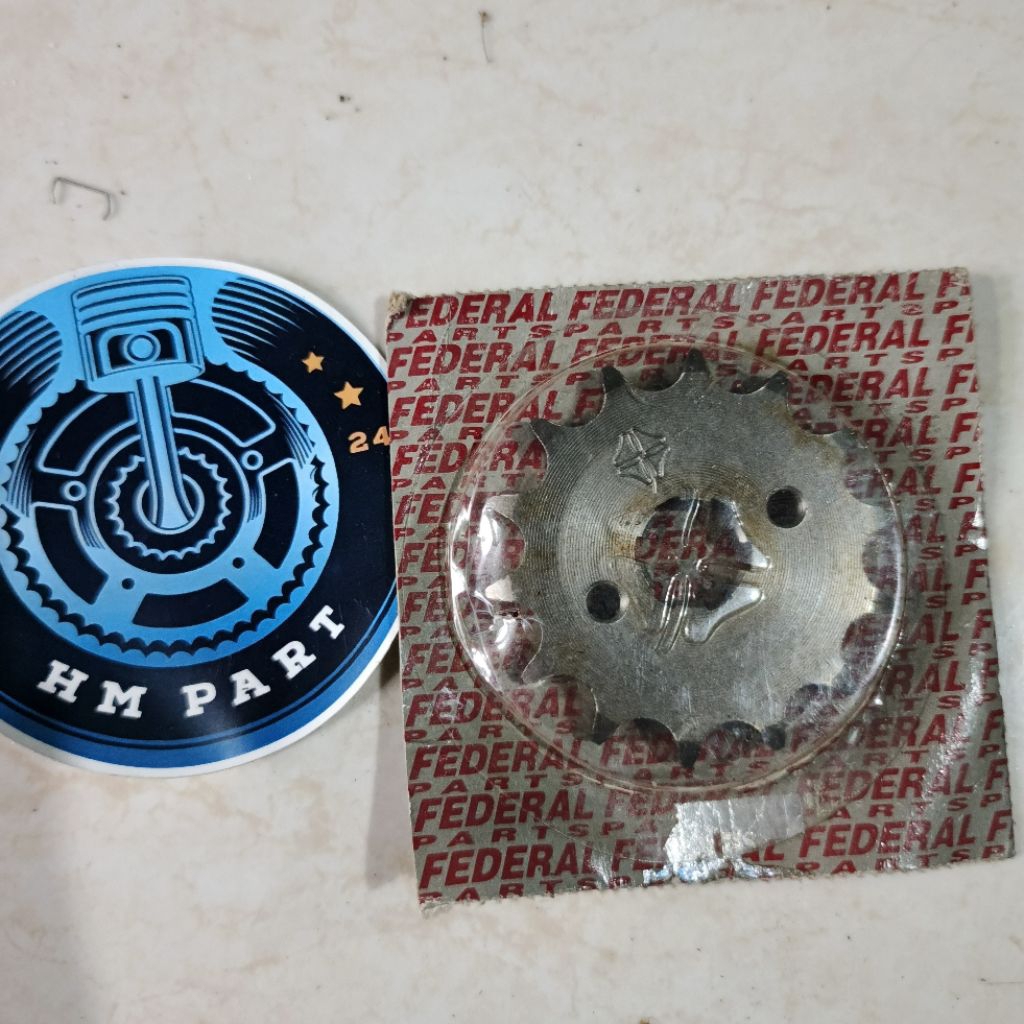23801-GF6-000h : GIR GEAR DEPAN / SPROCKET DRIVER 14 HONDA GRAND, WIN, SUPRA FIT NEW MERK FEDERAL PA