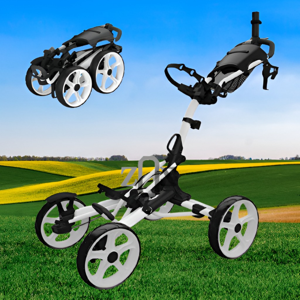 Troli Trolley Bag Golf Gaopin 4 Roda Foldable With Umbrella Holder