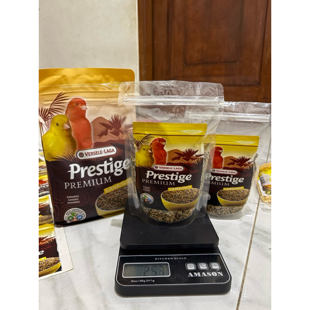 Prestige premium pakan import repack 250 gr | pakan kenari prestige | pakan burung prestige | pakan 