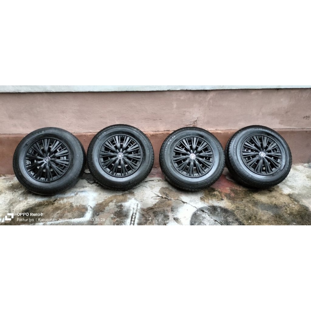 VELG KALENG PLUS WILDOP RING 13 PCD 100  PLUS BAN 155/80/13 ORI COPOTAN SIGRA