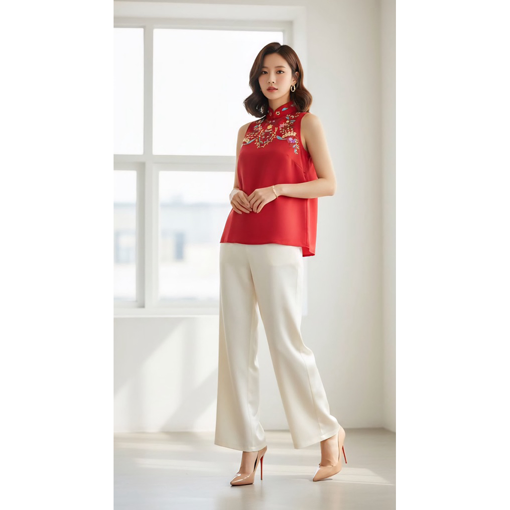 (DC) #82281 (REAL PIC) (BISA COD) / ATASAN QIPAO / ATASAN IMLEK / BAJU IMLEK 2026 / ATASAN IMLEK 202