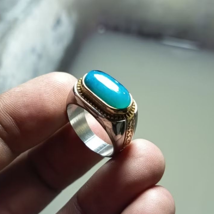 cincin batu Bacan Doko majiko bluis kristal original sz 7
