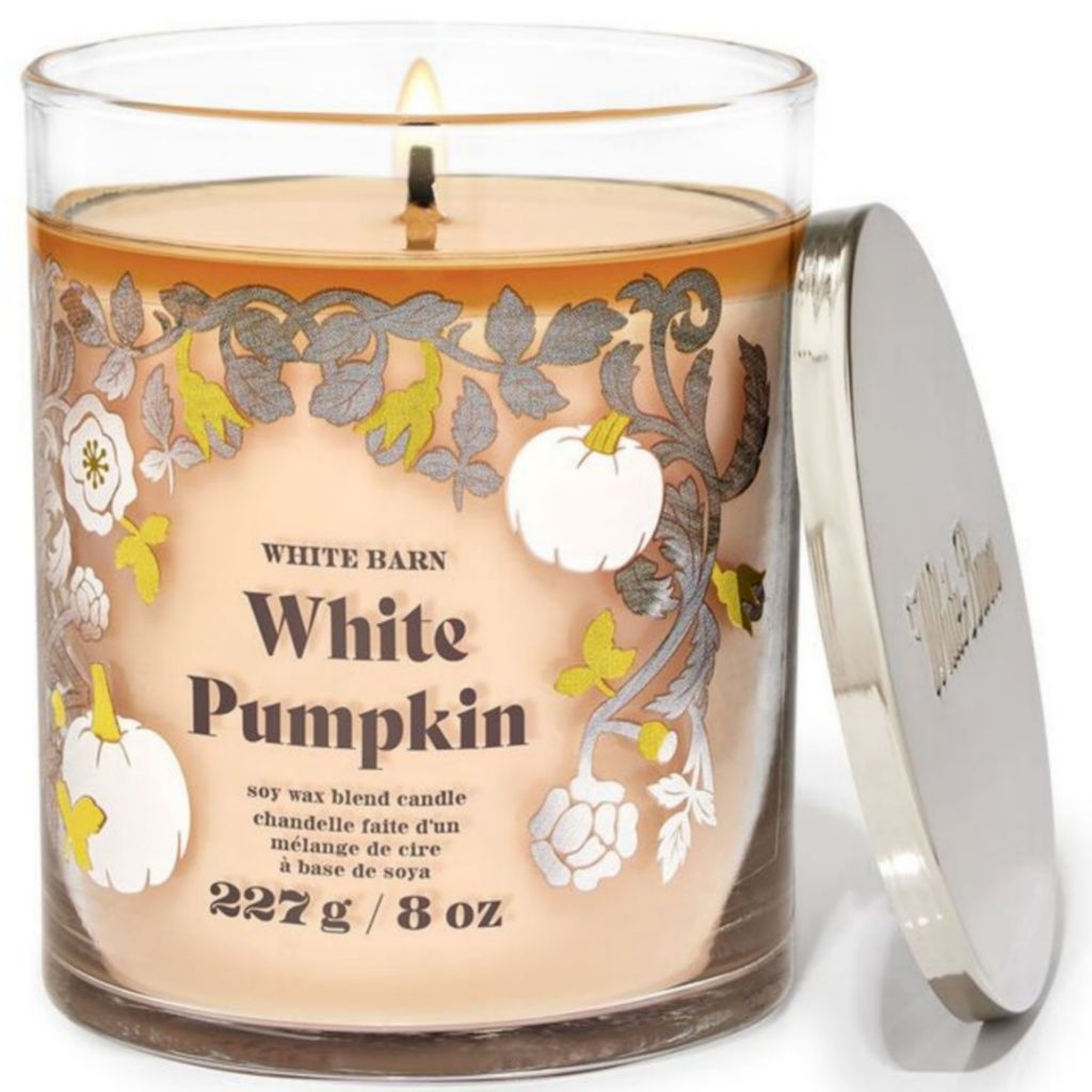 WHITE BARN WHITE PUMPKIN 1 SINGLE WICK SCENTED CANDLE 227 G 198 G LILIN WANGI 1 SUMBU PENGHARUM RUAN