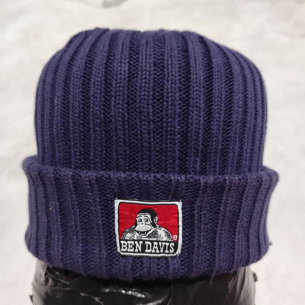 Topi beanie kupluk rajut ben Davis navy