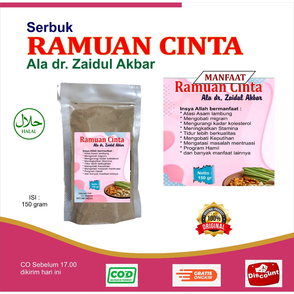 RAMUAN CINTA 150 gram I Ramuan Herbal Ala dr. Zaidul Akbar